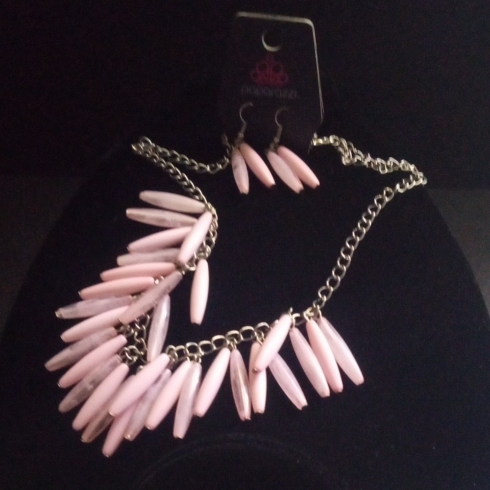 Paparazzi Pink and Silver Necklace